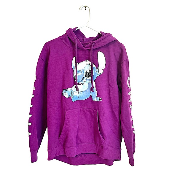 Disney Stitch Purple Sweatshirt Size L - Picture 1 of 6